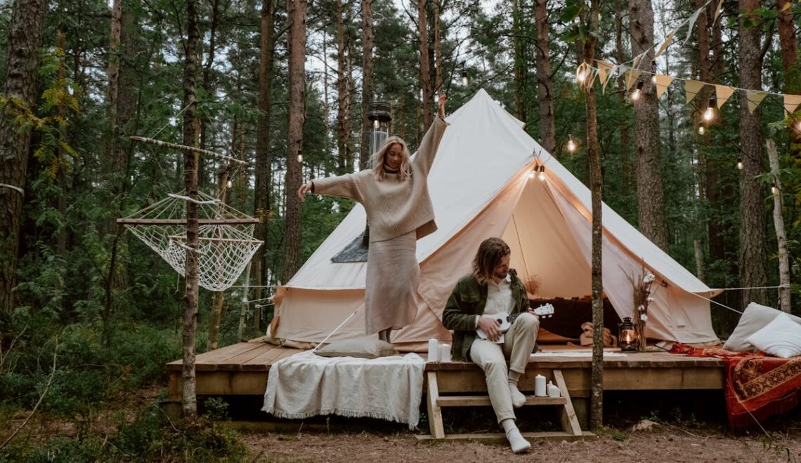 destination de camping romantique